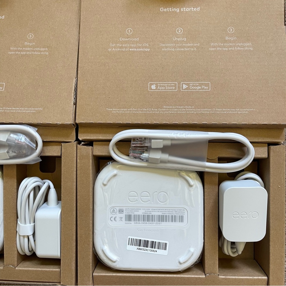 Amazon Eero White Certified Refurbished Pro Mesh WiFi Router Extender 2 Pack Set - Picture 8 of 11